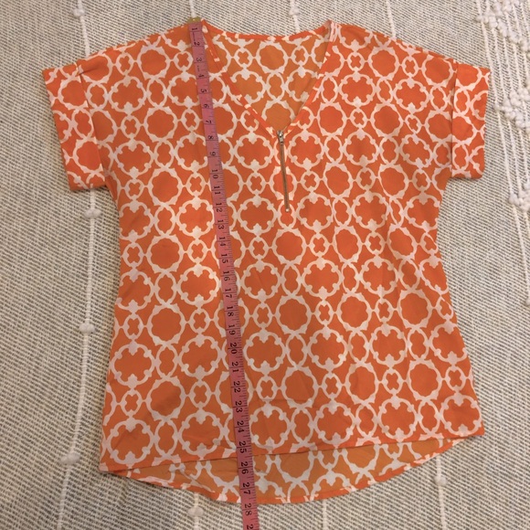 Boho V-neck Zip-up Top - Picture 9 of 10